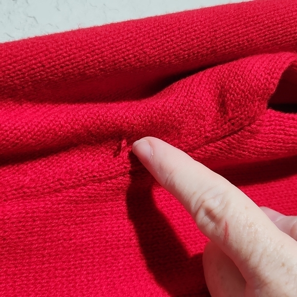 Ugly Christmas Sweater Santa Medium Red White - Picture 3 of 10